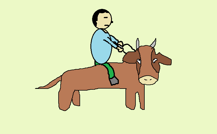 牛に乗る仙人